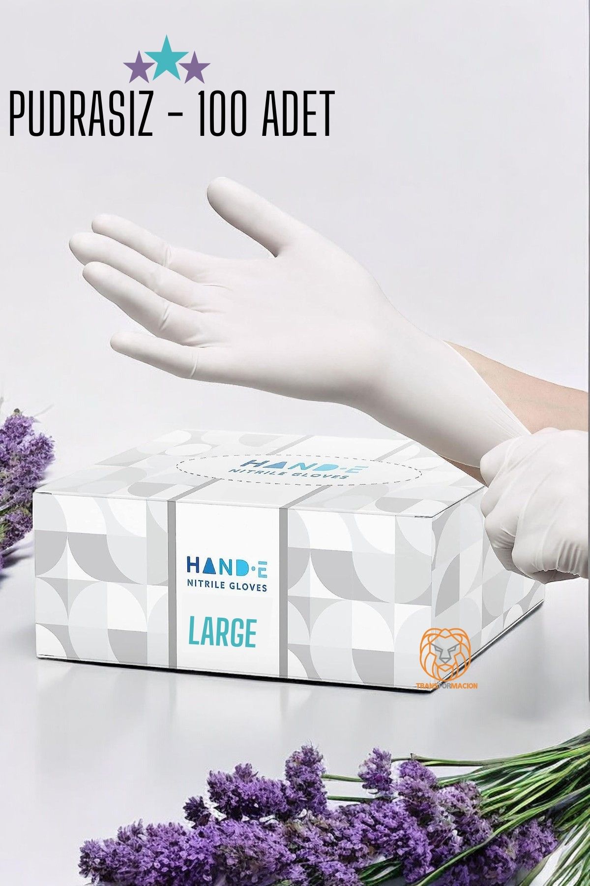 Modacar Kuaför Eldiven Güzellik Salonu Berber Dövme Eldiveni LARGE BEYAZ 100 ADET 