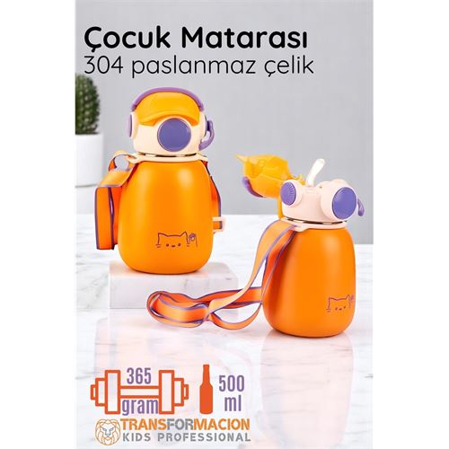 Modacar Inox Çelik Hafif Çocuk Matarası 500 ml KAPASİTELİ 