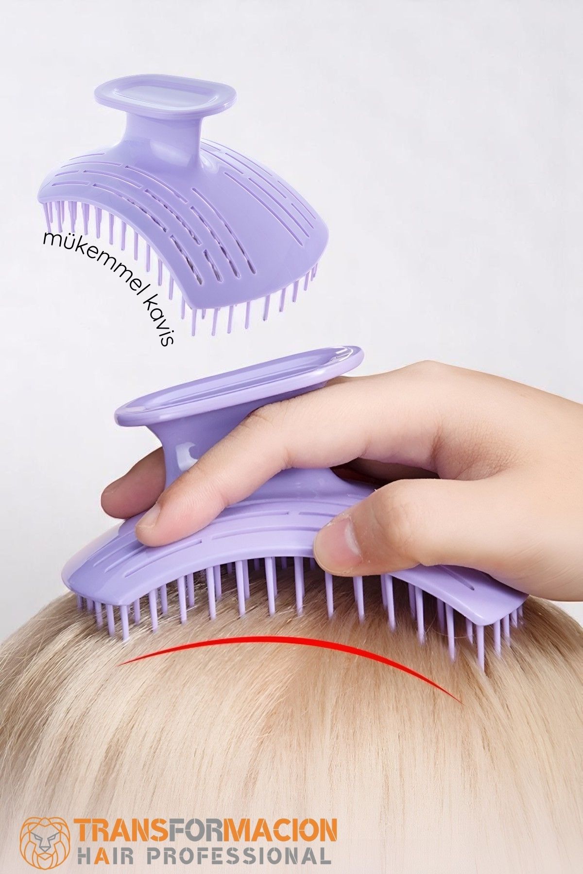 Kavisli Masaj Etkili Tasarım Saç Tarağı - LAPERUTA saç yıkama ve masaj fırçası 