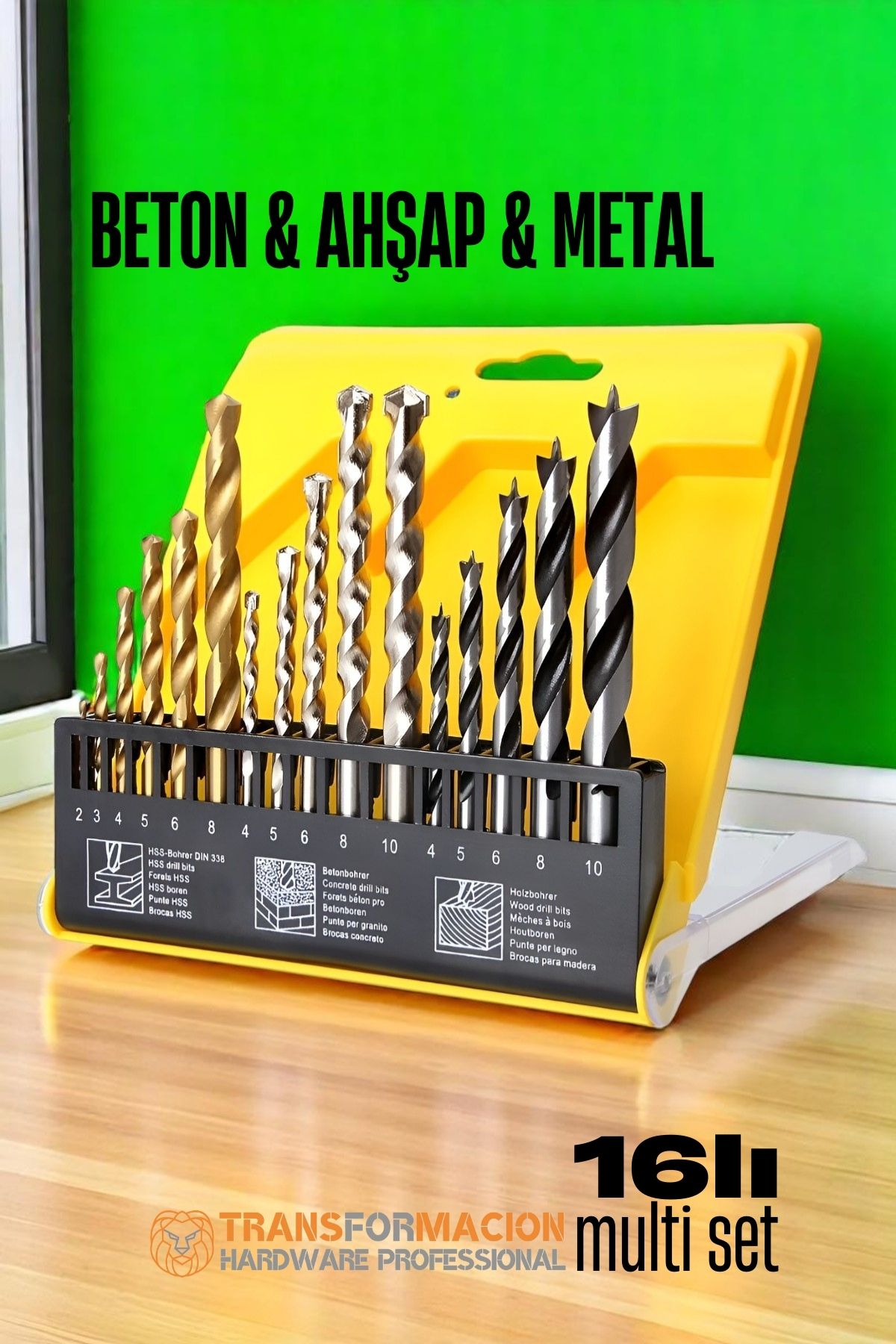 Matkap Ucu Seti- Beton Metal Ahşap Matkap Ucu Drill Bits Set 16 lı SET 