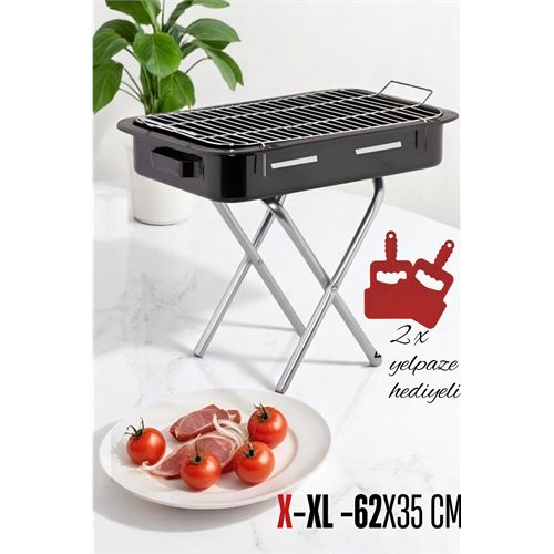 Modacar X-Xl Emaye Mangal Katlanır Ayaklı 62 x 35 cm 