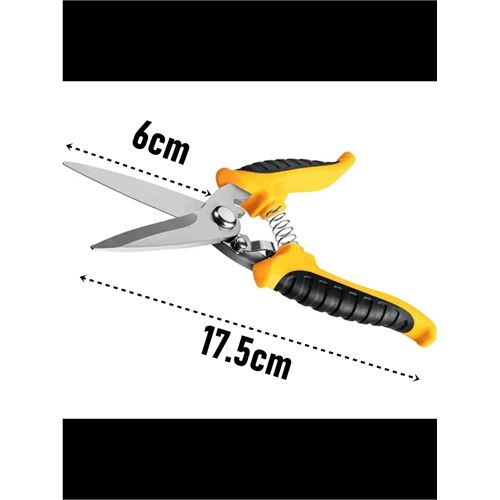 Transformacion Çok Amaçlı Endüstriyel Makas Teneke Makası - Paslanmaz Çelik Düz Kesimli Yardımcı Makas 17.5 cm 721755