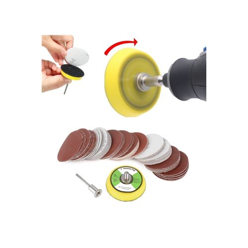 Transformacion Pimli Mini Cırt Zımpara Taban Seti Gravür Ve Matkap Uyumlu 5 cm 60 Adet Zımparalı Set 721757