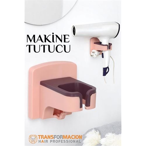 TransForMacion Saç Kurutma Makinesi Tutucu Pratik Yapışma PEMBE 721760