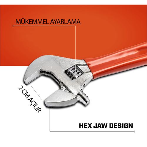 TransForMacion 2 cm Ağız Kurbağacık - İngiliz Anahtarı 6 İnç 15 cm 721777