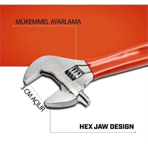 TransForMacion 3 cm Ağız Kurbağacık - İngiliz Anahtarı 10 İnç 25 cm 721778