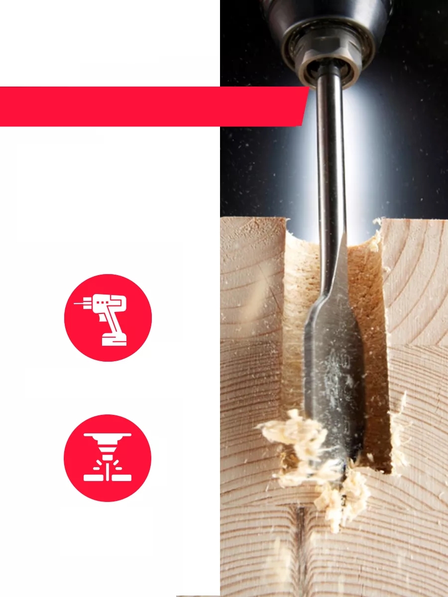 Ahşap Yaprak Matkap Ucu Seti - Plastik Fiberglas Ahşap Delik Açma Panç Seti 721780