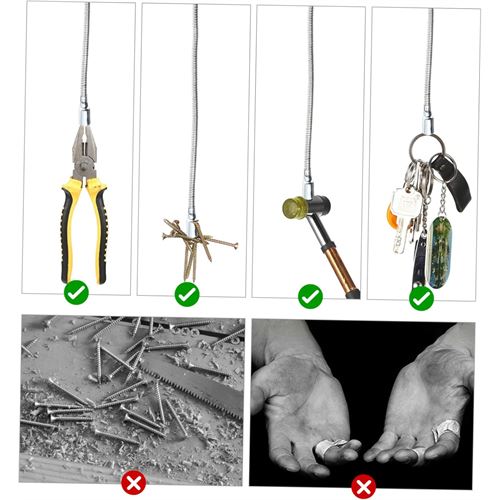 Transformacion Esnek Manyetik Toplama Aracı - Mıknatıslı Spiralli Çubuk Metal Vida Civata Somun Arama Çubuğu 721781