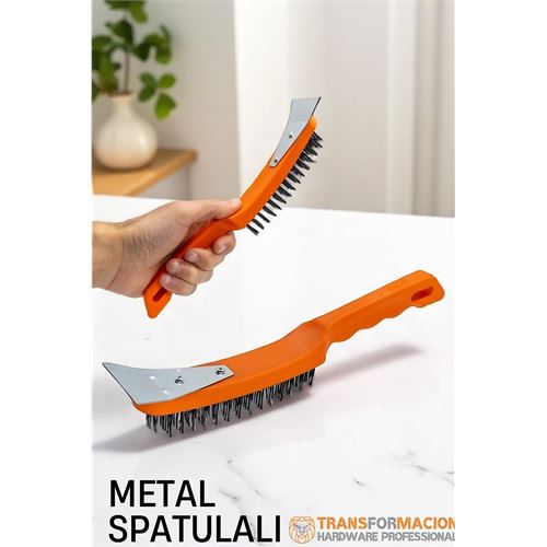 Transformacion Metal Spatulalı Tel Fırça  - Kazıma Fırçası 721783