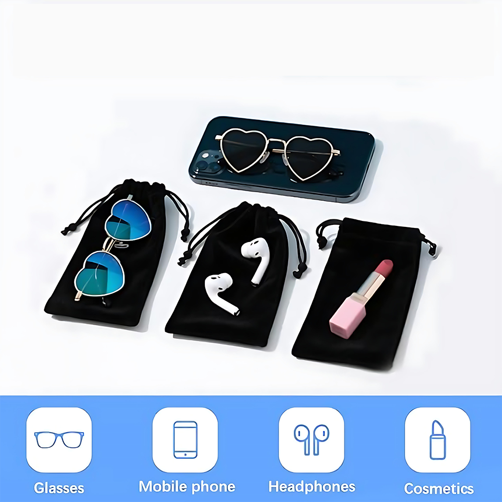 Kumaş Gözlük Kılıfı 6+6 Kılıf+Bezli SET  721796