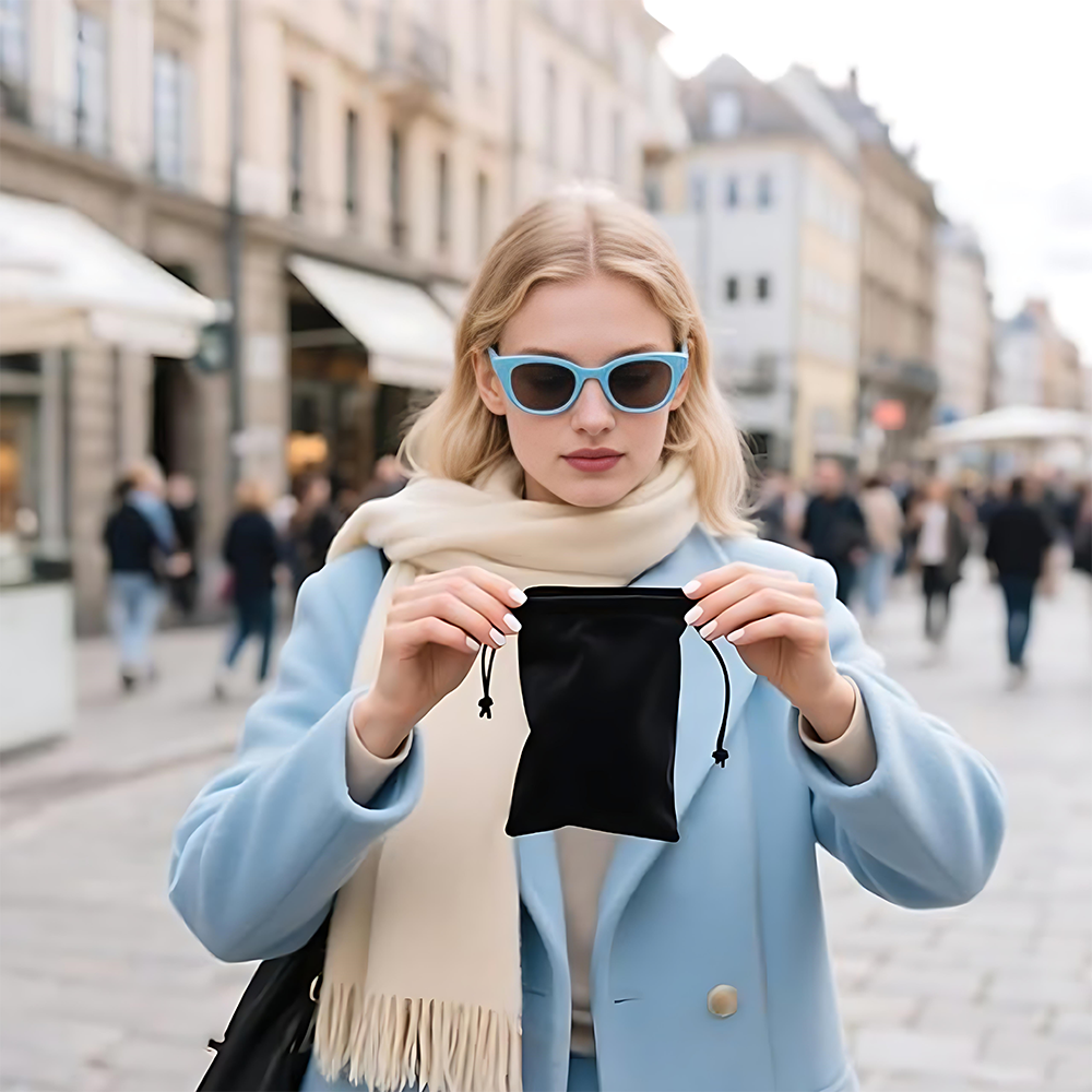 Kumaş Gözlük Kılıfı 6+6 Kılıf+Bezli SET  721796