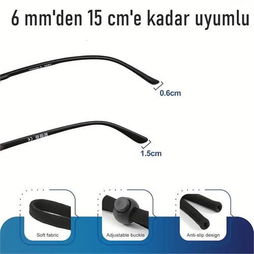 TransForMacion Gözlük İpi Ayarlanabilir Sıkıştırmalı Gözlük İpi 10 lu SET 721797