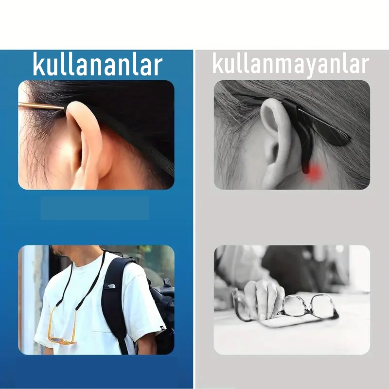 Gözlük İpi Ayarlanabilir Sıkıştırmalı Gözlük İpi 10 lu SET 721797
