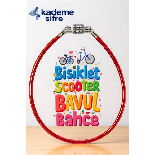 Transformacion Şifreli Bisiklet Kilidi - 4 Kademe Şifreli Kablo Kilit - 50 cm Bavul Kilidi  721802
