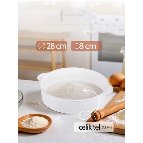 TransForMacion Un Eleği -Metal Telli Elek - Plastik Çerçeveli 28 cm Un Eleği 721804