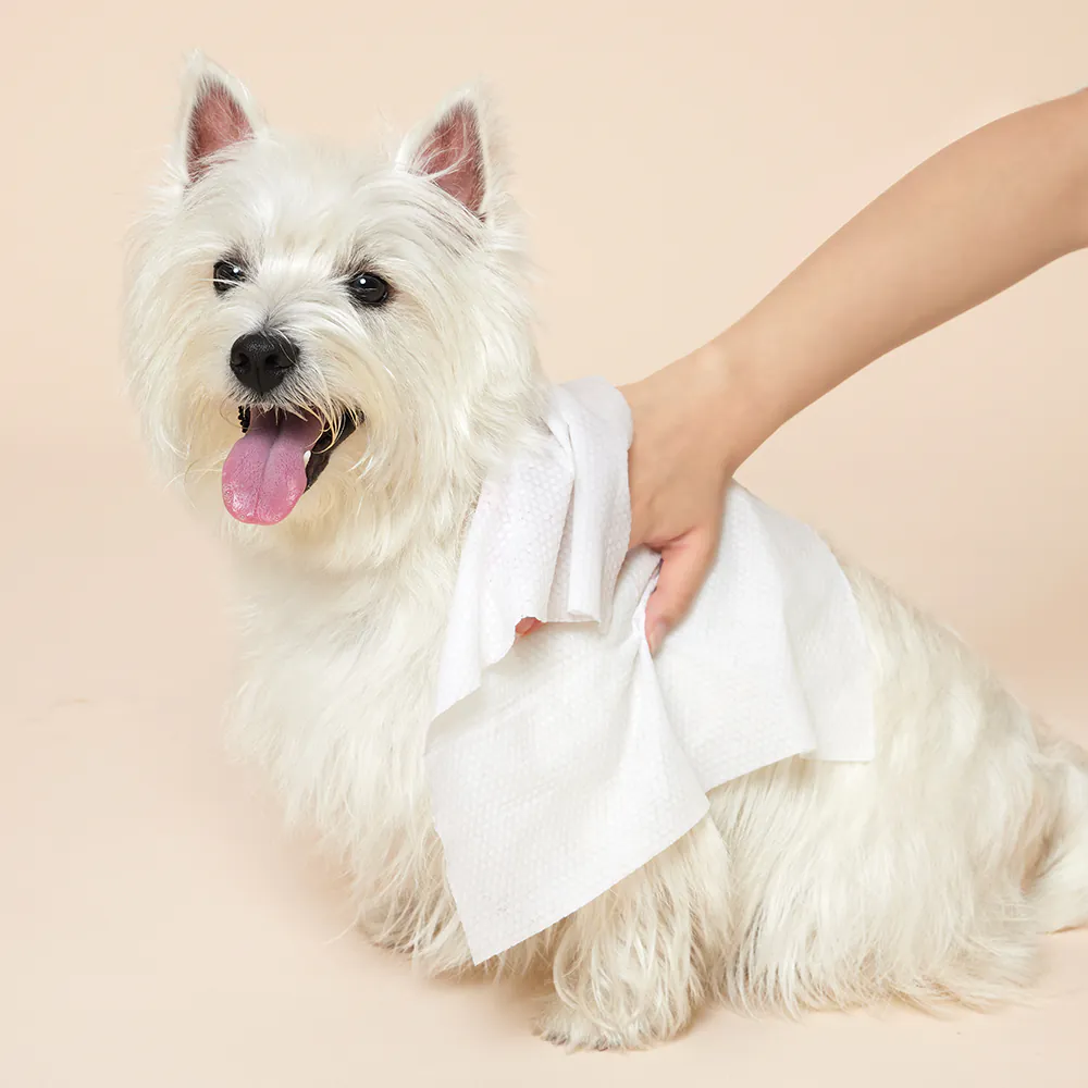 Pet Havlusu - Kedi Köpek Banyo Havlusu Tek Kullanımlık Kuru Havlu 40X80 CM 100 Adet 721808