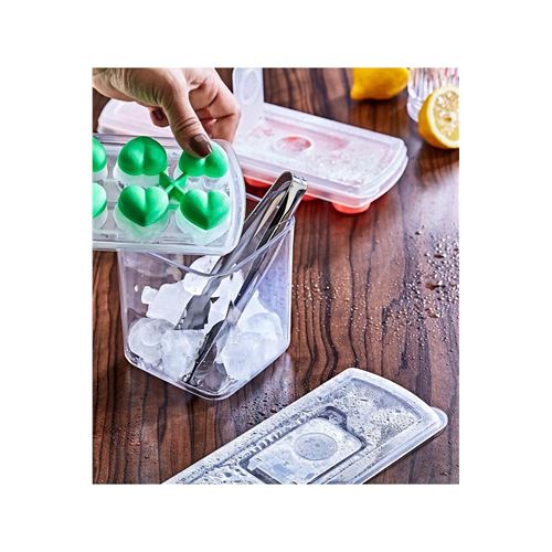 TransForMacion Buz Kalıbı - Bas-Bırak Kapaklı Silikon Buz Kalıbı 4 lü SET 721815