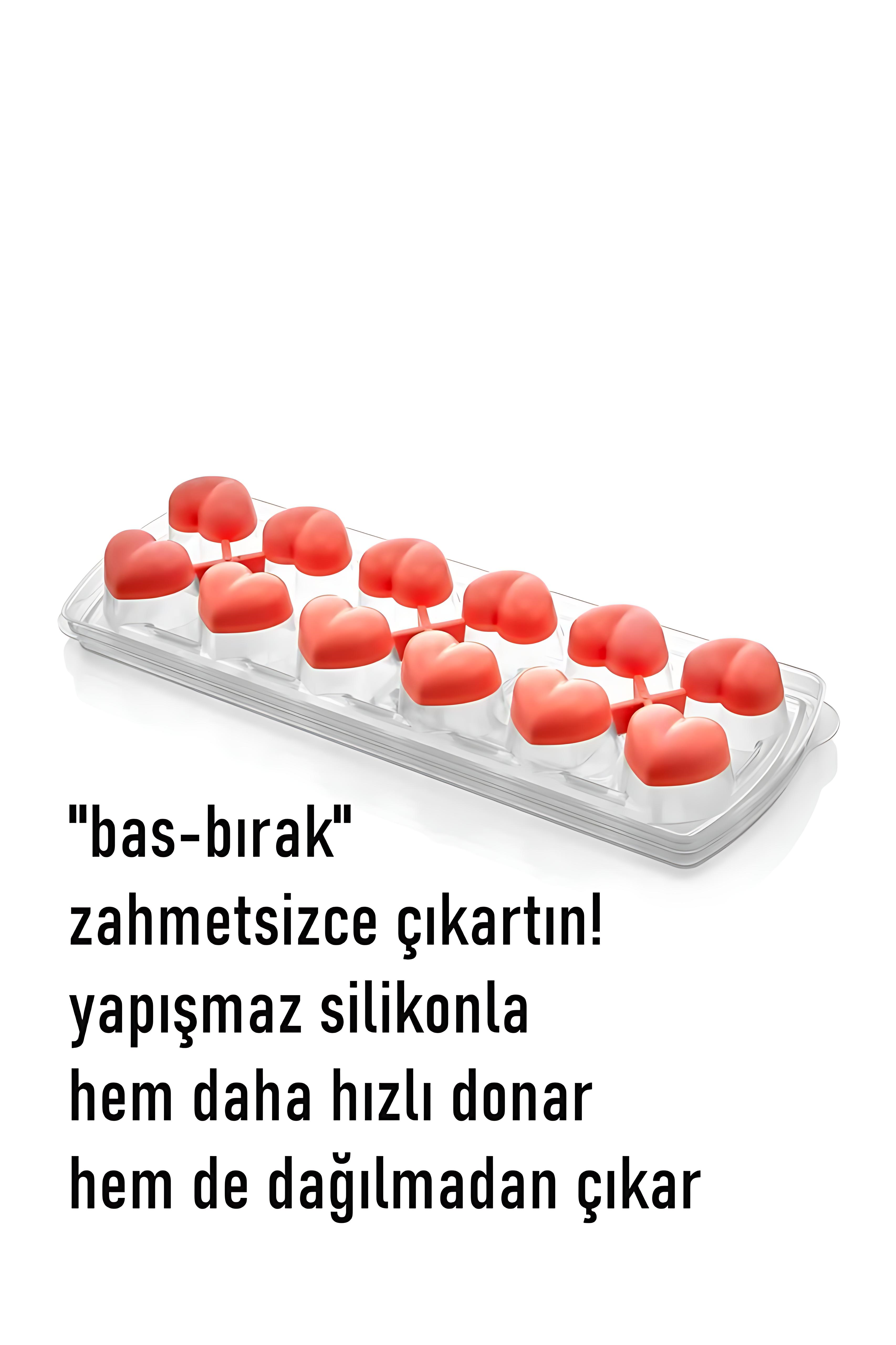 Buz Kalıbı - Bas-Bırak Kapaklı Silikon Buz Kalıbı 4 lü SET 721815