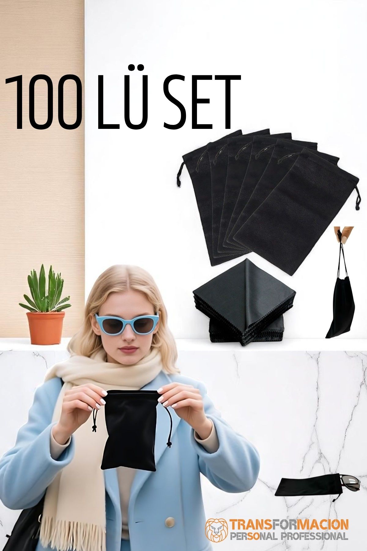 Kumaş Gözlük Kılıfı 50+50 Kılıf+Bezli SET Promosyon Gözlük Kılıfı