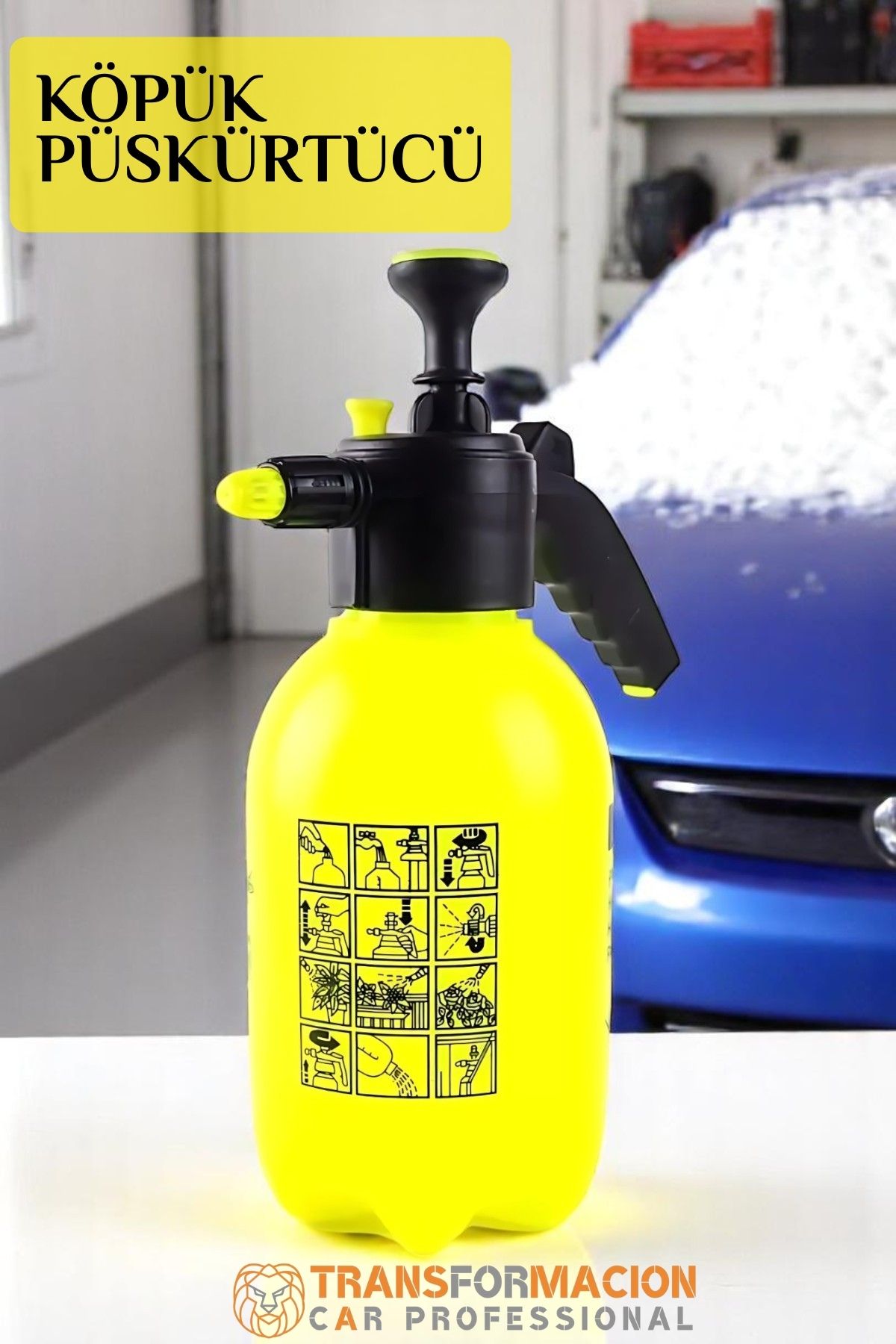 Basınçlı Köpük Püskürtücü - Araç Yıkama Köpüğü Püskürtücü  Oto Yıkama Pompası Köpük Püskürtme Şişesİ