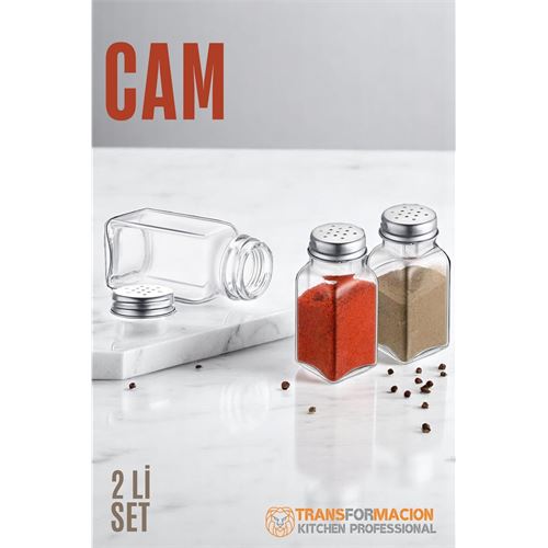 Modacar Cam Tuzluk Biberlik Karabiberlik 2 li SET 