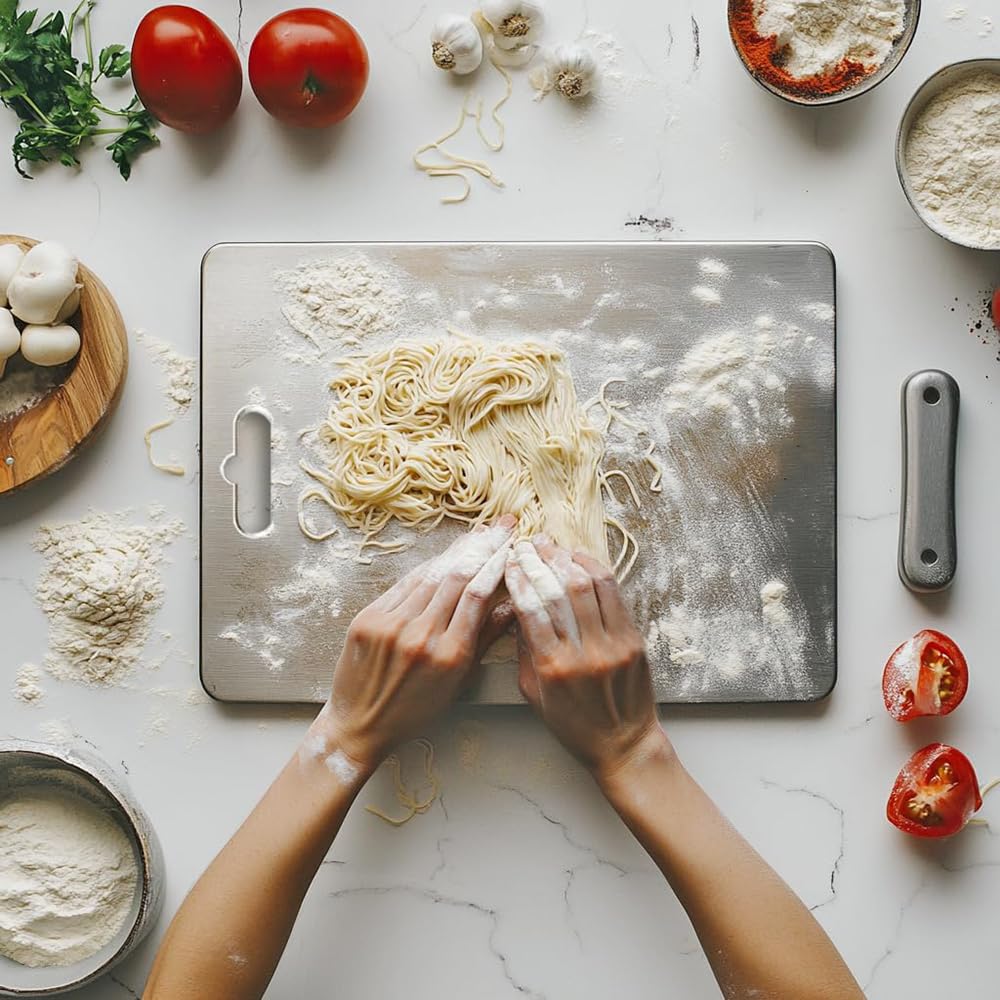 Kesim Tahtası - Profesyonel 304 Paslanmaz Çelik Doğrama Tahtası 35x25 CM 721819