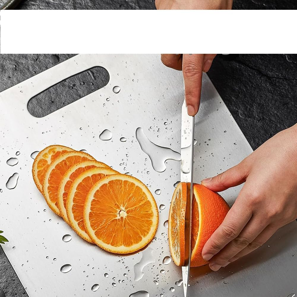 Kesim Tahtası - Profesyonel 304 Paslanmaz Çelik Doğrama Tahtası 2 Lİ SET 721821