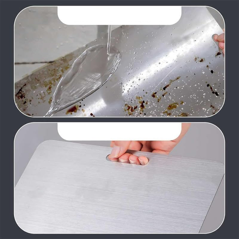 Kesim Tahtası - Profesyonel 304 Paslanmaz Çelik Doğrama Tahtası 2 Lİ SET 721821