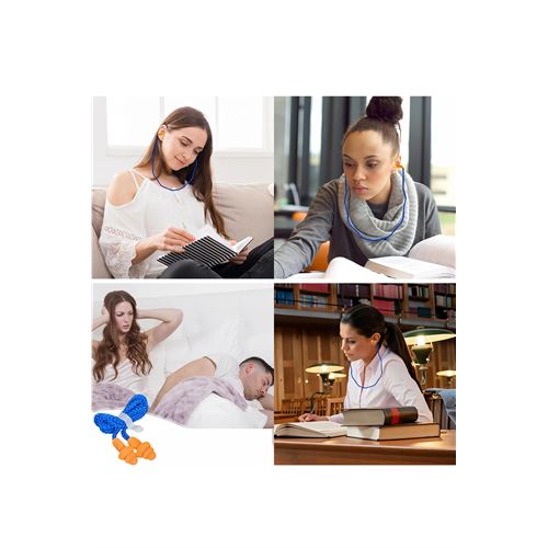 TransForMacion Kulak Tıkacı - İpli Silikon Kulak Tıkacı Seyahat Deniz Uyku Kulak Tıkacı 10 LU SET 721824