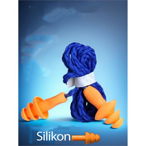 TransForMacion Kulak Tıkacı - İpli Silikon Kulak Tıkacı Seyahat Deniz Uyku Kulak Tıkacı 10 LU SET 721824
