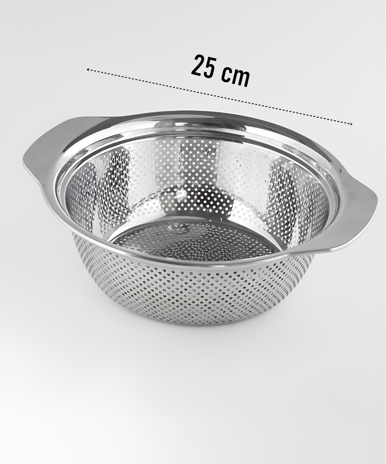 Alman Tip Kevgir - 304 Paslanmaz Çelik Profesyonel Süzgeç 25 Cm 721833