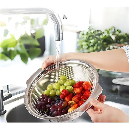 TransForMacion Alman Tip Kevgir - 304 Paslanmaz Çelik Profesyonel Süzgeç 27 Cm 721834