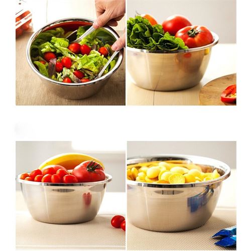 TransForMacion Inox Kase  - 24 Cm 1.6 Litre Karıştırma Kabı Profesyonel 304 Paslanmaz Çelik 721837