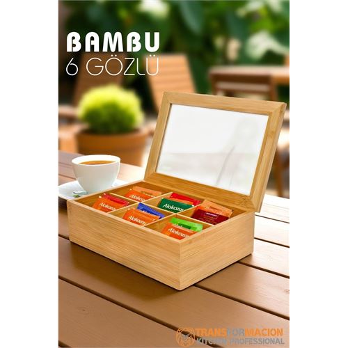 Transformacion Poşet Çay Kutusu Ahşap Sallama Çay Organizer Kahve Şeker Aksesuar Kutusu 721846