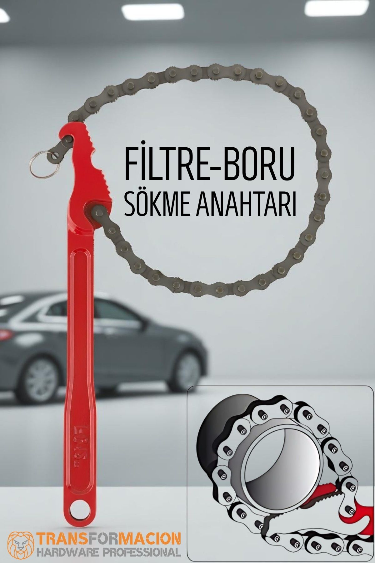 Zincirli Filtre Sökme Anahtarı - Boru Sökme Anahtarı 721850