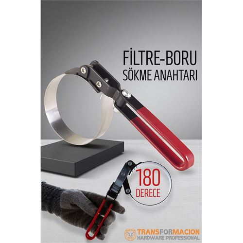TransForMacion 180 Derece Çelik Çemberli Filtre Sökme Anahtarı - Boru Sökme Anahtarı 721851