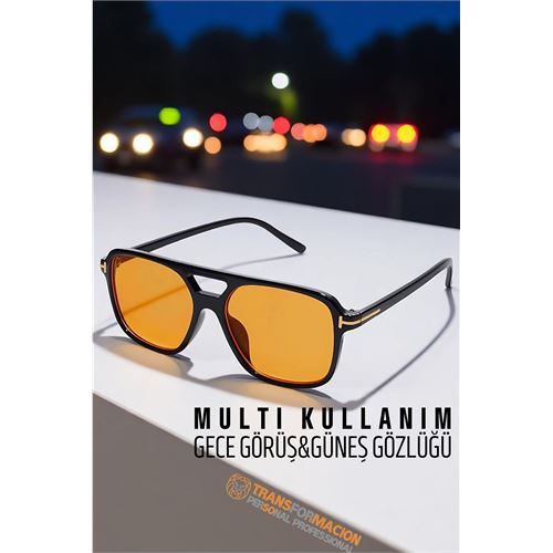 TransForMacion Gece Sürüş Görüş Parlama Önleyici  Gece Gözlüğü Sis Far Işık Önleyici Anti-Fog Gözlük 721852