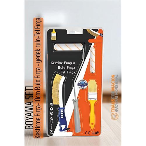 Transformacion Boyama Seti - Kestirme Fırça -10cm Rulo Fırça - yedek rulo- Tel Fırça 721857