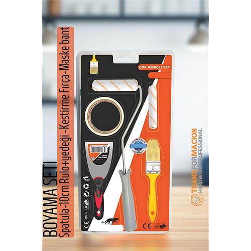 Transformacion Boyama Seti - Spatula-10cm Rulo +yedeği -Kestirme Fırça-Maskeleme bant 721859