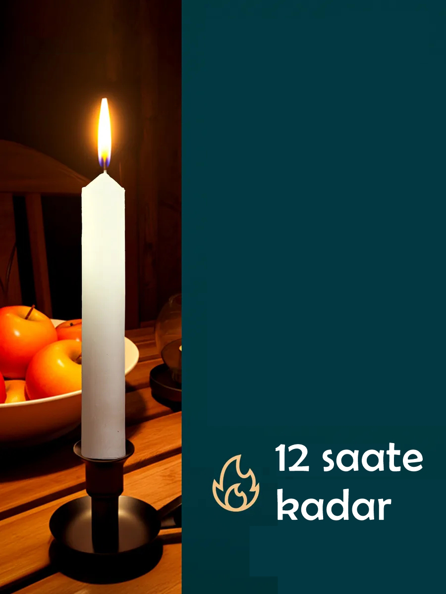 Klasik Mum 6 Adet - Kokusuz Mum 721863