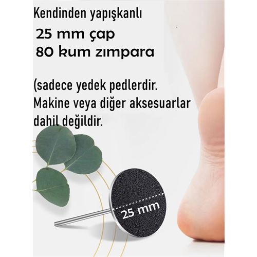 TransForMacion 25 mm Pododisk - Nasır Sökücü Pedikür Makinesi Yedek Pedler 100 ADET 721867