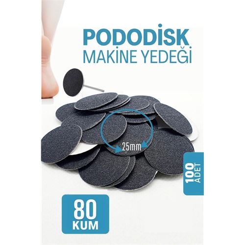 TransForMacion 25 mm Pododisk - Nasır Sökücü Pedikür Makinesi Yedek Pedler 100 ADET 721867