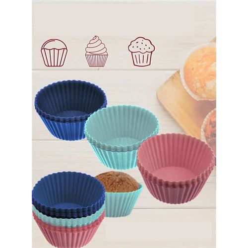 TransForMacion 12 li Muffin Kalıbı Teflon Çelik - 12 ADET Silikon Muffi  Kalıplı SET 721870 