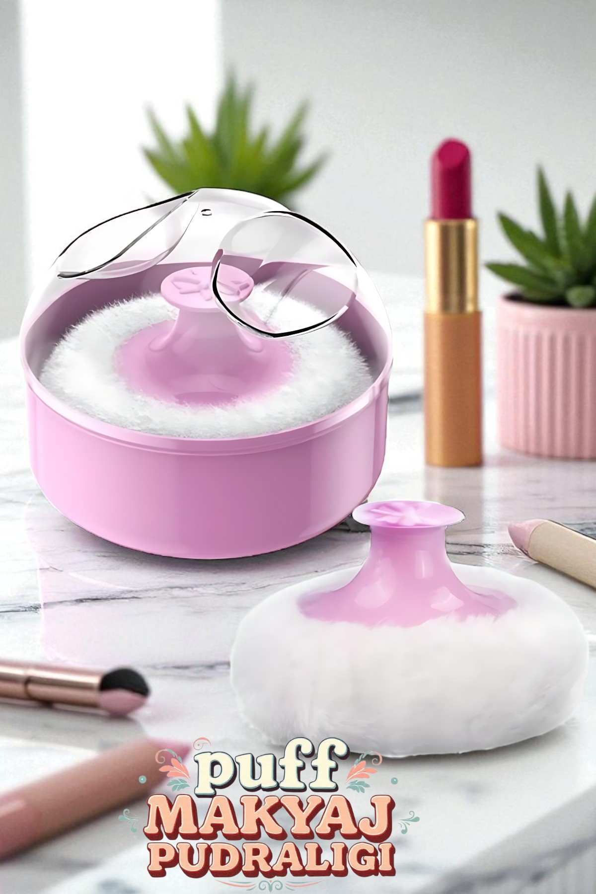 Makyaj Pudralığı -  Puff Pudralık - Makyaj Pudrası Pufu 721872