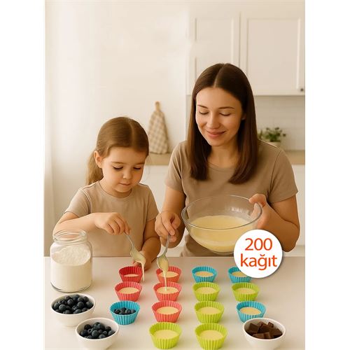 TransForMacion Muffin Kalıbı - Muffin Kağıdı - Muffin Kek Kalıbı 200 Adet 721874