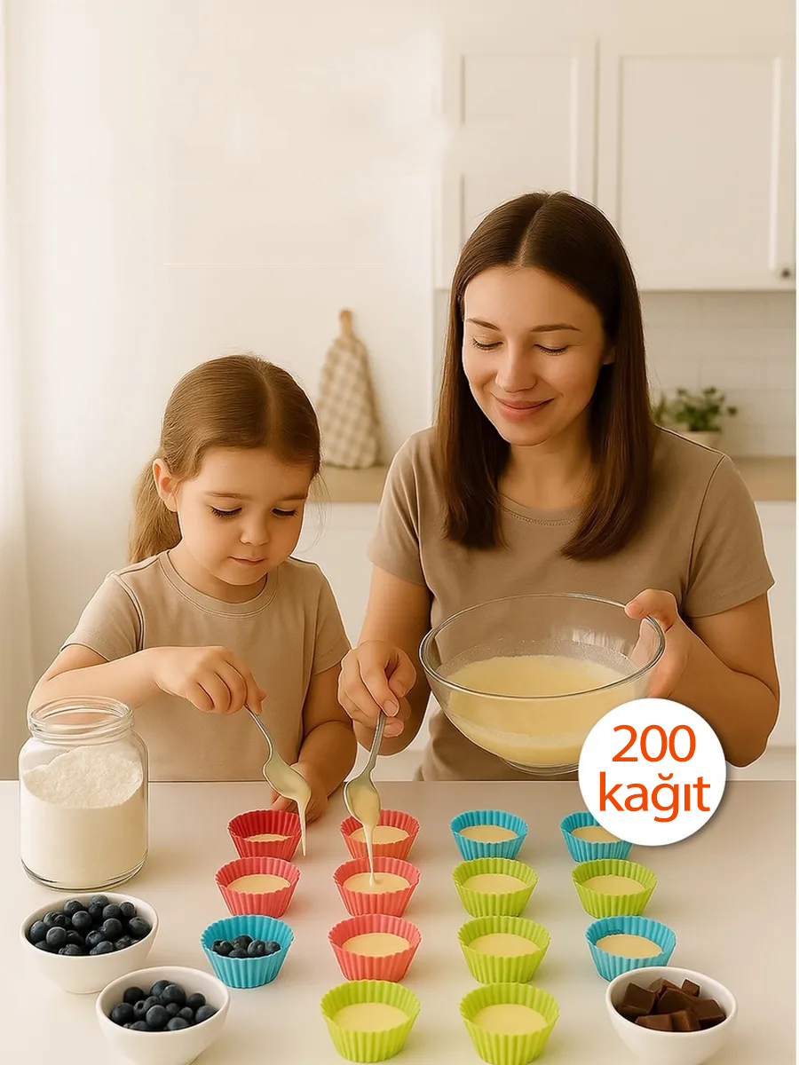 Muffin Kalıbı - Muffin Kağıdı - Muffin Kek Kalıbı 200 Adet 721874