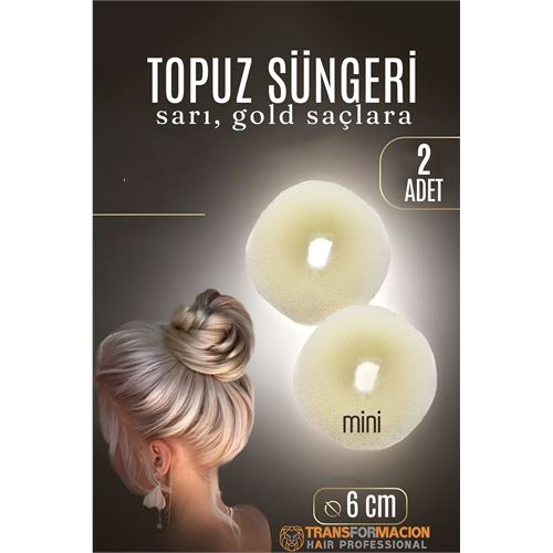 TransForMacion GOLD Mini Saç Topuz Süngeri  2 ADET 6 CM Çap 2.5 cm Kalınlık 721878