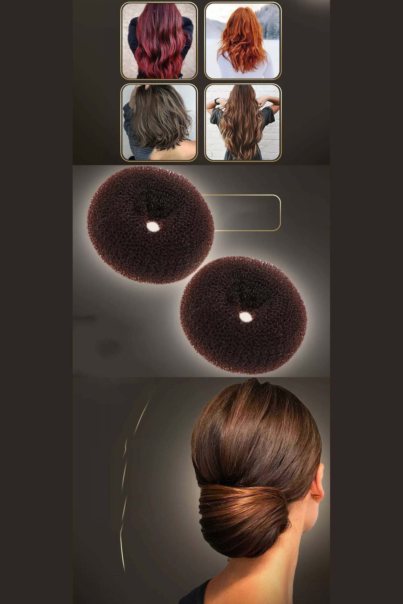 KAHVE Mini Saç Topuz Süngeri  2 ADET 6 CM Çap 2.5 cm Kalınlık 721881