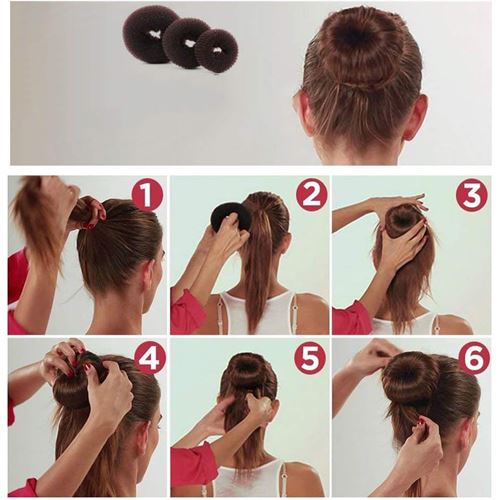 TransForMacion KAHVE Mini Saç Topuz Süngeri  2 ADET 7.5 CM Çap 3 cm Kalınlık 721882