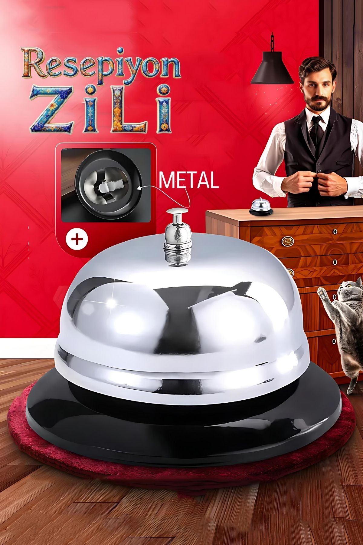 Resepsiyon Zili  - Resepsiyon ve Restoran İçin Zil - Resepsiyon Çağrı Zili 